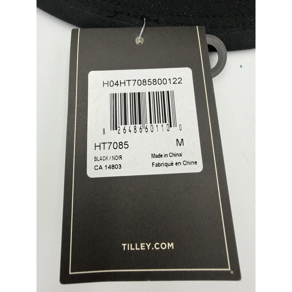 TILLEY CANYON BUCKET HAT Med Black HT7085 Sustainable UPF 50+